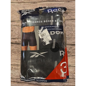 Reebok Performance Training Boxer Briefs 3 Pairs Big & Tall 3xl Waist 50-52 (2)